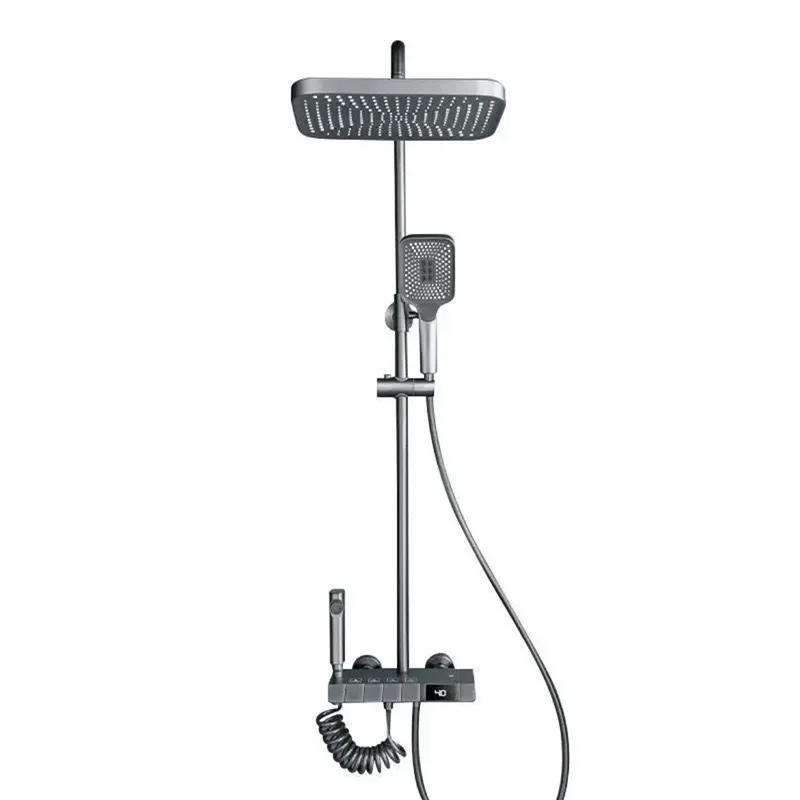 

All-copper shower set, bathroom, household, smart, constant temperature, pressurized.