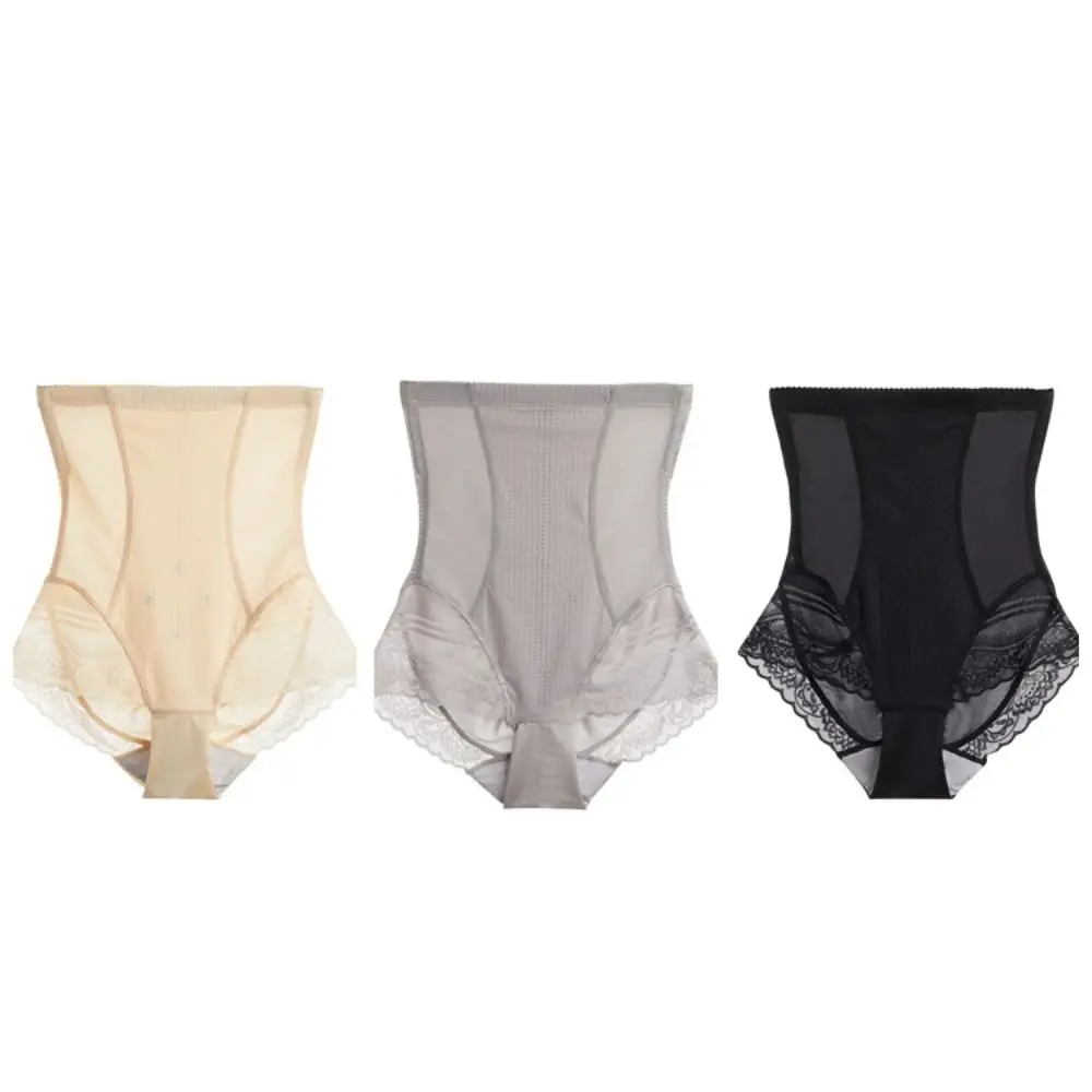 Casual Spitze Blume Postpartale Höschen Hohe Taille Transparent Schlank Nahtlose Unterwäsche Dessous Eis Seide Hip Fahrstuhl Shaper Dame