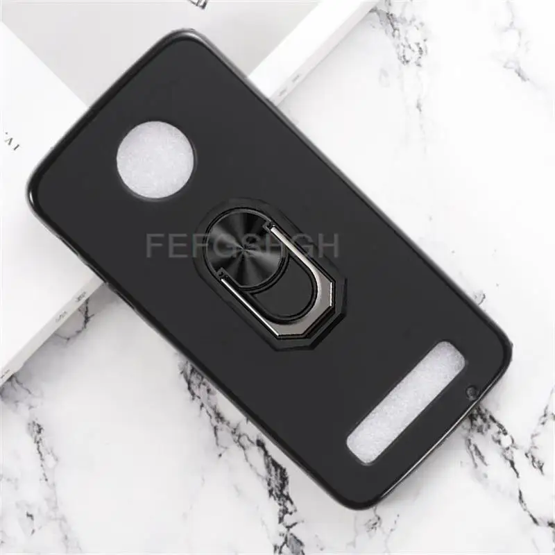 For Motorola Moto Z Play Back Finger Ring Soft TPU Silicone Case For Motorola Moto Z Play XT1635 XT1635-02 Phone Cover