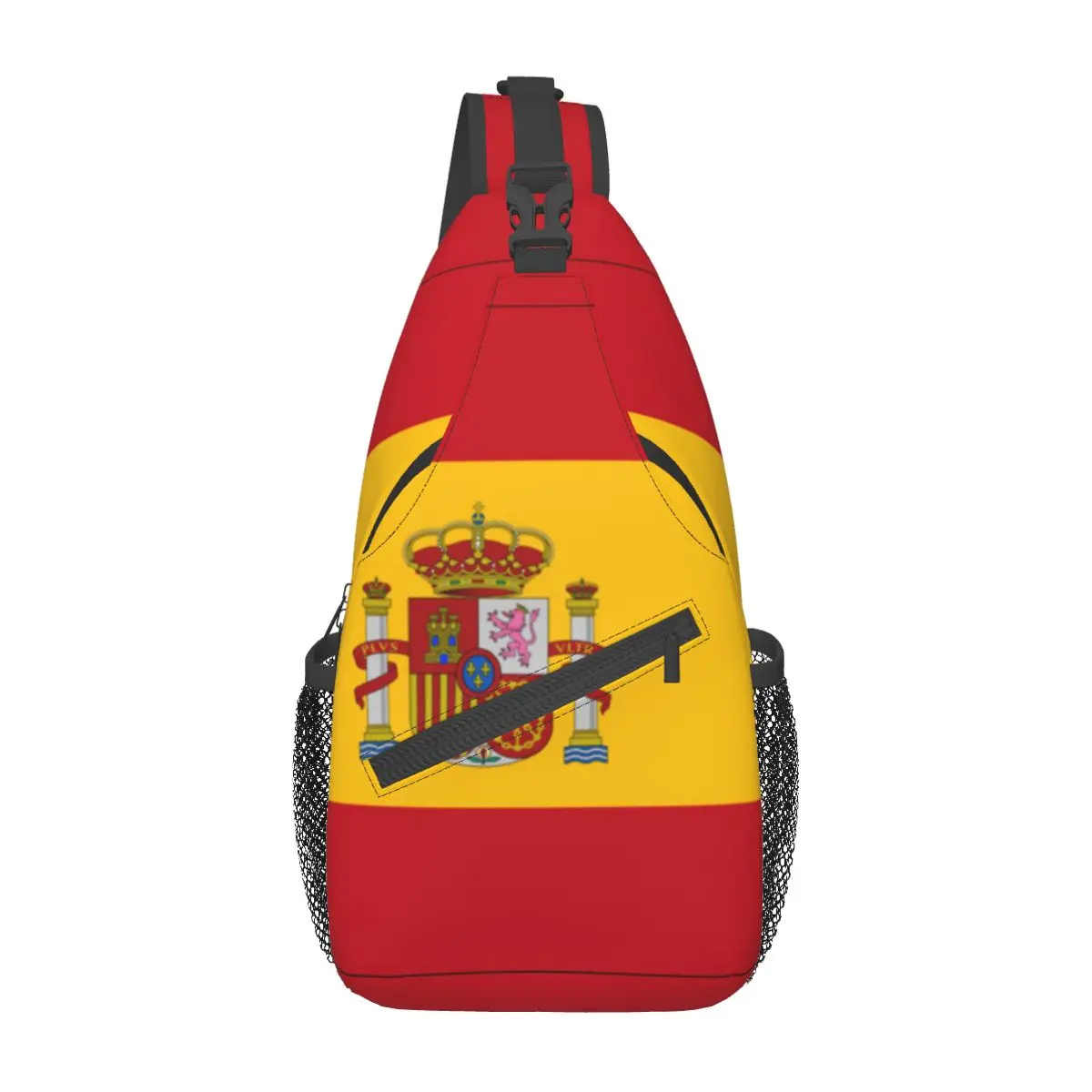 Vlag Van Spanje Crossbody Sling Bags Patroon Borsttas Schouderrugzak Dagrugzak Voor Reizen Wandelen Fietspakket