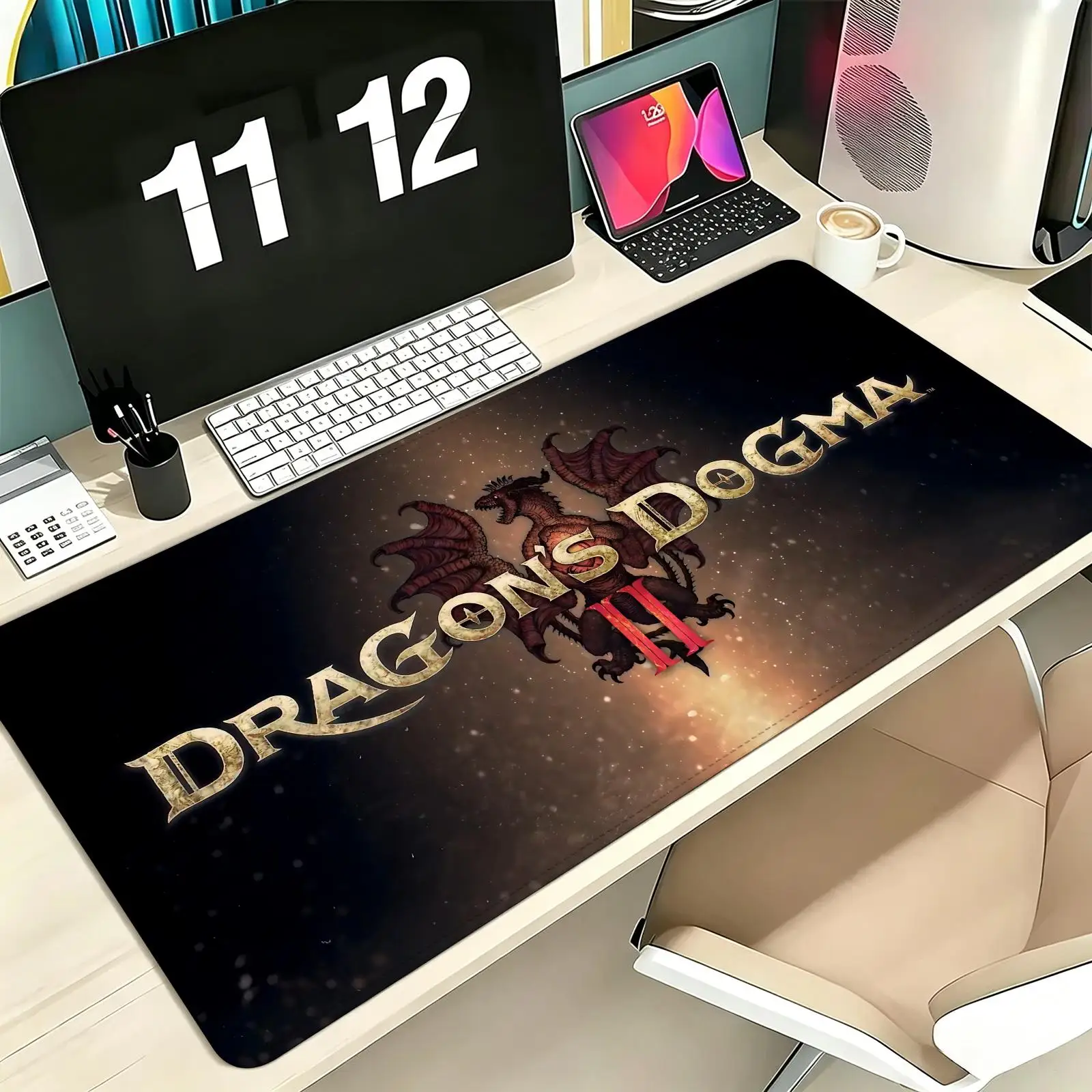 Mouse Pad Pro E-Sports XXL Gaming Mousepad Extra Large Non-Slip Stitched Edge Keyboard Laptop Desk Mat For PC Gamer Dishonored