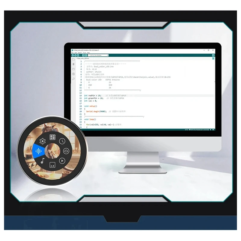 Development Board ESP32-S3 Capacitive Touch Screen 8M PSRAM 16M FLASH AIDA64 Pickup Spectrum Electronics