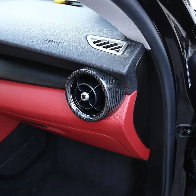 new Real Carbon Fiber For Alfa Romeo Giulia Stelvio 2017-2020 Car Dashboard Side Air Vent Frame Decorative Cover Car Accessories