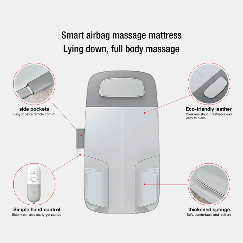 Holistic Shiatsu Massage Mattress With Rollers - Full Body Electric & Heating Mat For Home Spa Experience