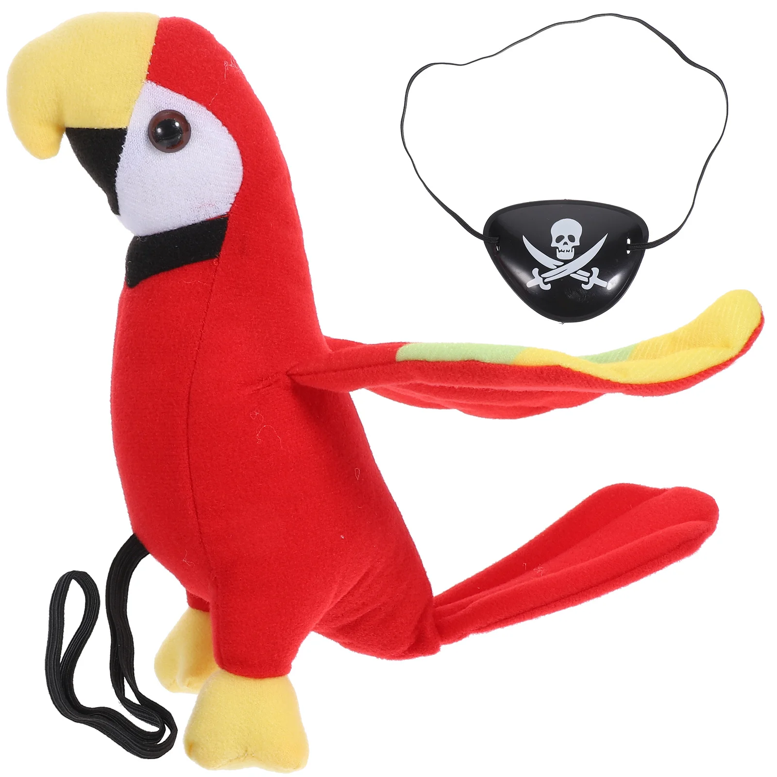 Stuffed Parrot Lifelike Models Skull Mask Inflatable Costume Pirate Dress Up Props Toy Halloween Cosplay Decorate