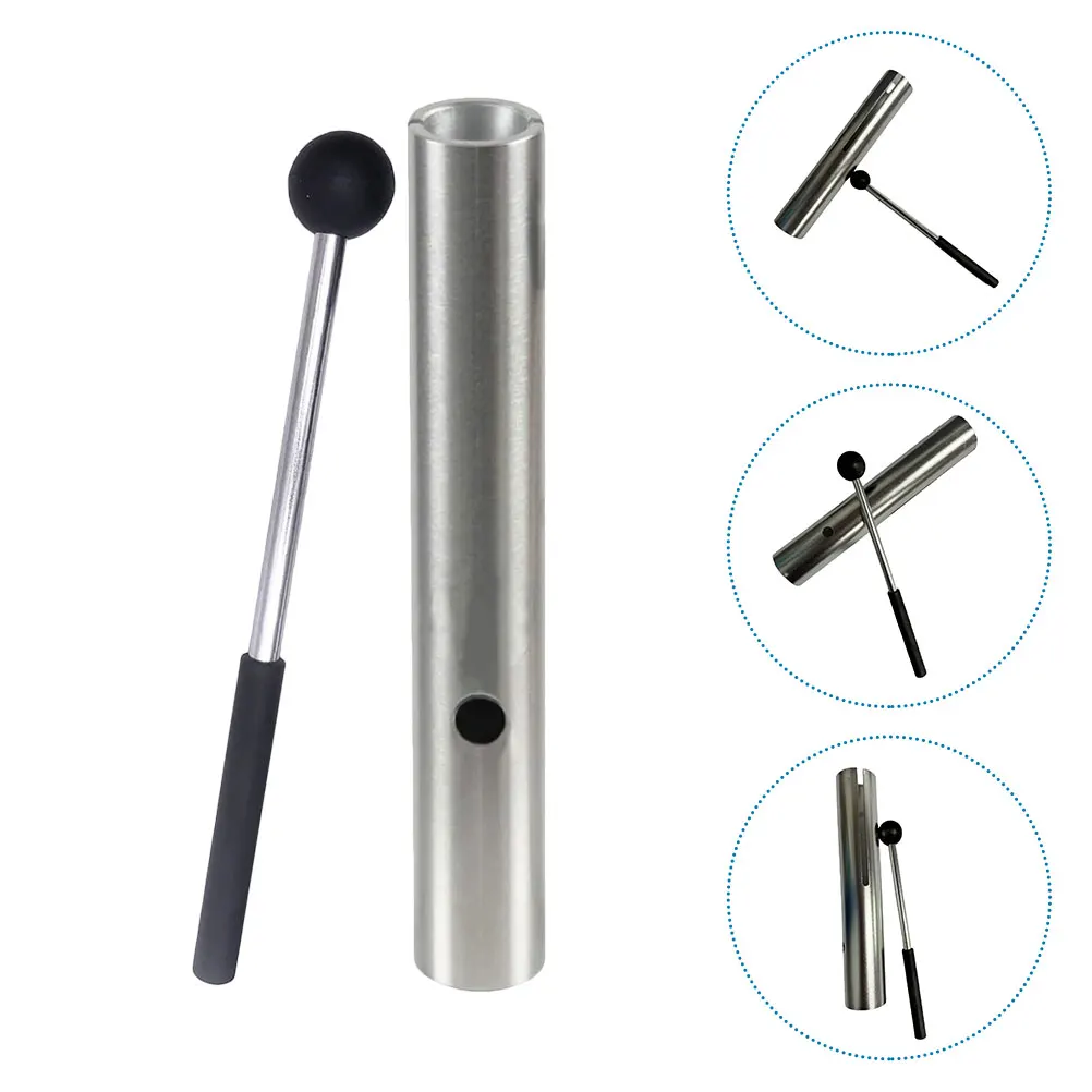Giocattolo a percussione Tubo Rana Effetto sonoro Strumenti musicali in metallo riutilizzabili Dimensioni ridotte Facile da riporre Fornitura di percussioni