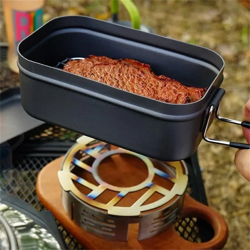 Portable 201Stainless Steel Windshield Rings Stove Portable for Single Burners Suitable for Camping and Hiking Q5WC