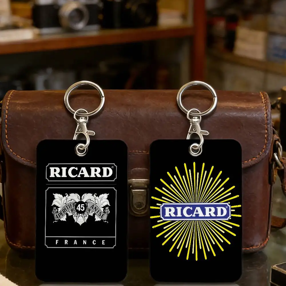 Fashion R-Ricard-ES Logo Card Holder Men And Womenn Community Access Card Key Rings Accessories Gift
