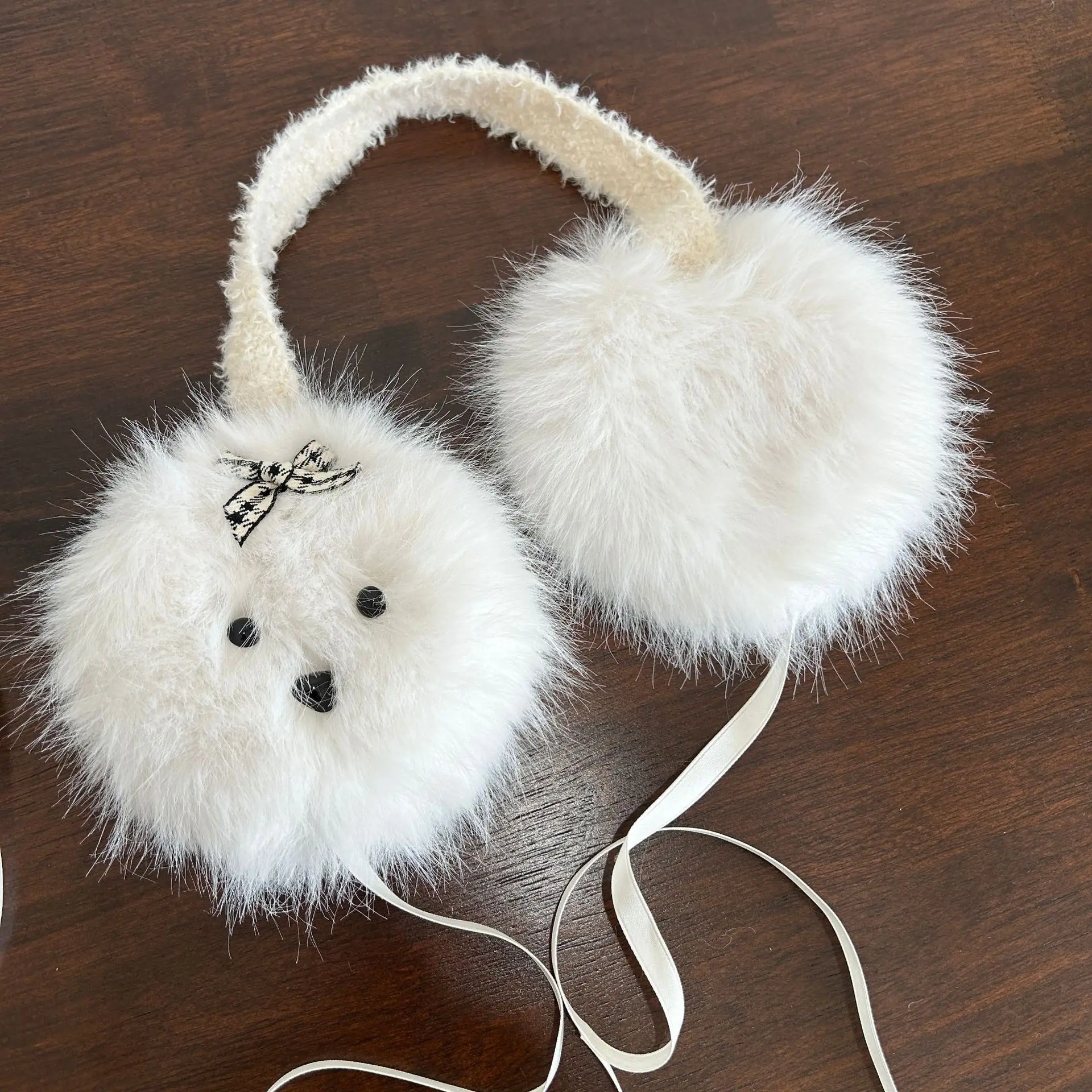 Cute earmuffs Winter ear warmer Folding Earcup Headpiece Plush Hair Accessories Ear Pack Imitation Fox Fur Tether Ear Protection