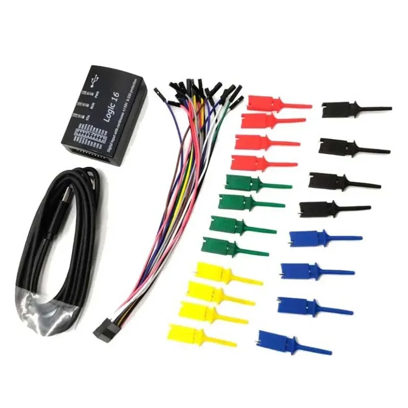 New USB Logic16 100MHz 16 Channel Logic Analyzer ARM FPGA Support For Offical Software