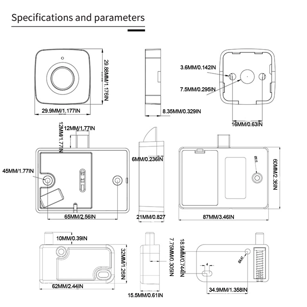 Serratura per impronte digitali Serratura per armadio senza chiave Serrature per cassetti intelligenti Serratura per porta antifurto Tempo di standby lungo Porta Hardwar