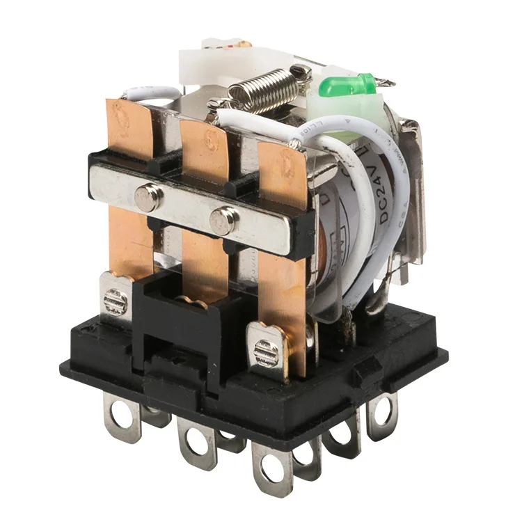 HH63P LY3NJ DC12V 24V AC24V 110V 220V Coil 11-Pin 3NO 3NC 3PDT Green LED Mini Middle Electromagnetic Relay