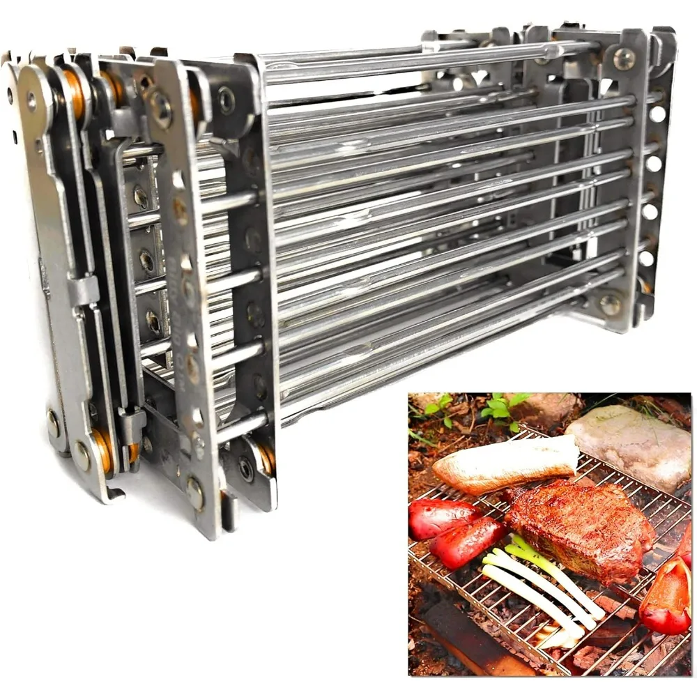 Stainless Steel Ultra Compact Portable Lightweight Camping Grill