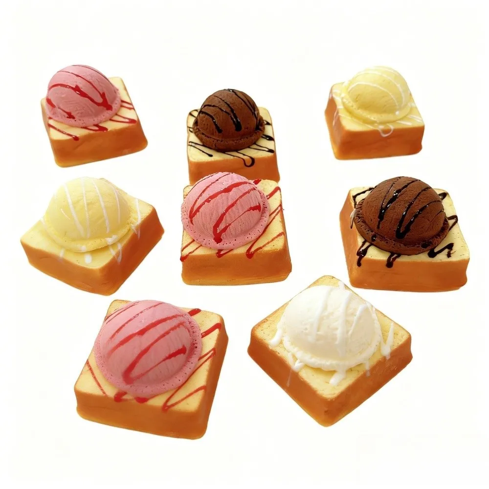 New Bread Ice Cream Anti-stress Squeeze Simulated Soft Squeeze Toy Portable Slow Rebound Stress Relief Toy