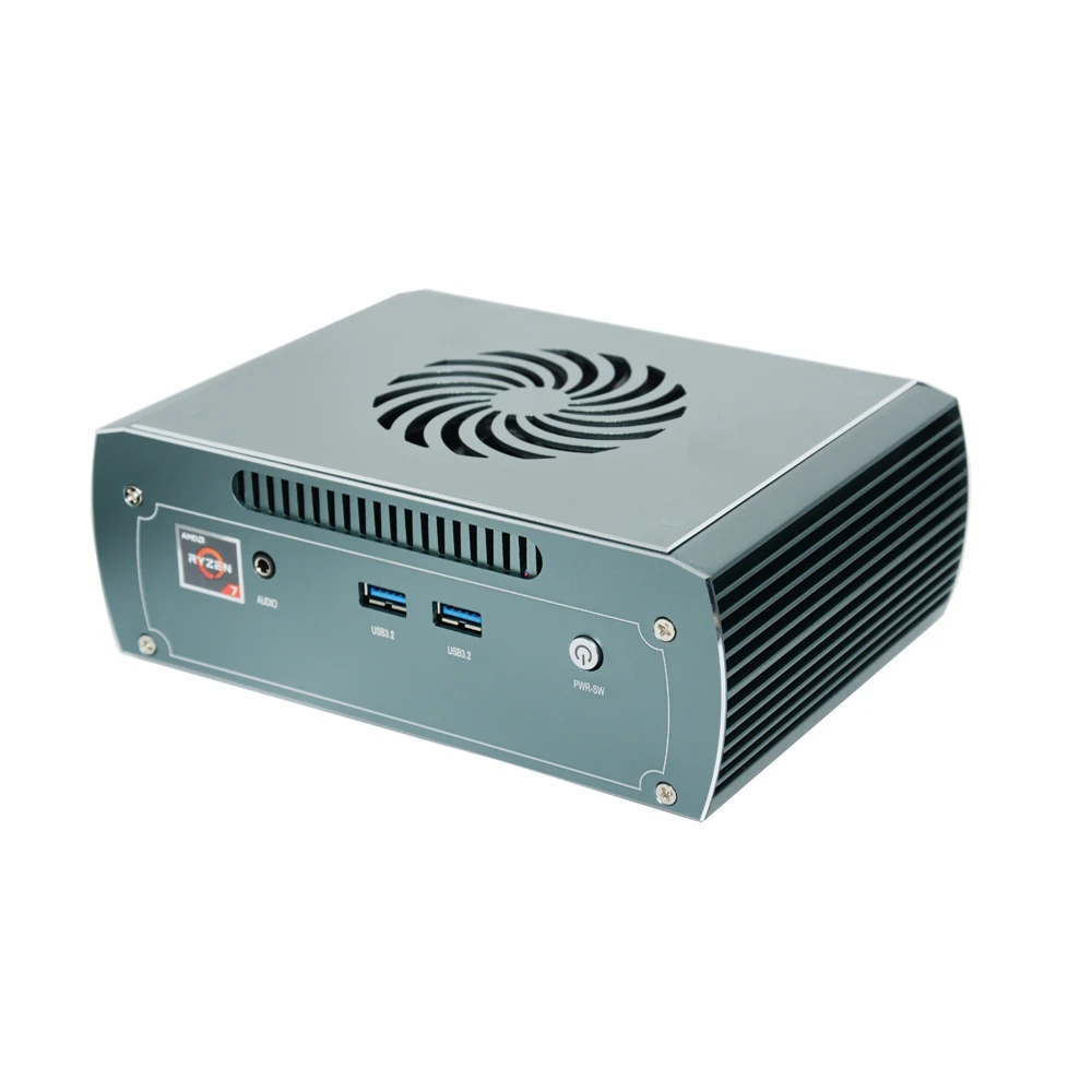 AMD Fan Mini PC Ryzen 7 8845HS R5 7640U Win 11 Dual 2.5G i226V LAN Firewall PC 2 * HD 2 * DP مكتب/كمبيوتر مكتبي منزلي Windows 11