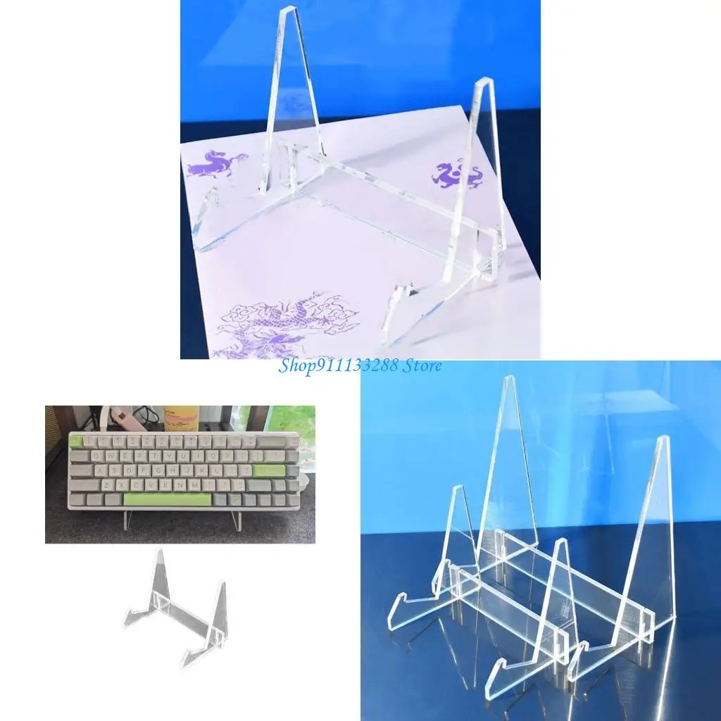 

G88D Acrylic Keyboard Display Stand Holder Mechanical Computer Stand Shelf for Desk Transparent Keyboards Storage Holder Tray