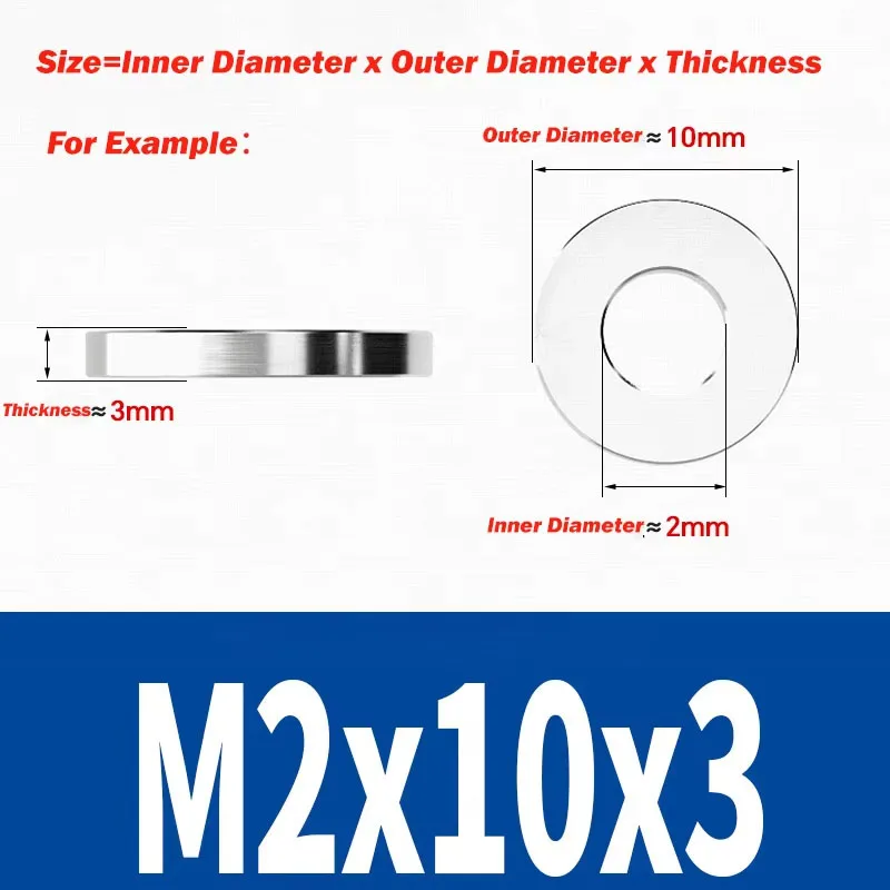 1~5Pcs M2 M3 M4 M5 M6 M7 M8 M8.6 304 Stainless Steel Smooth Extra Thick Washers Enlarged Gasket Flat Washers