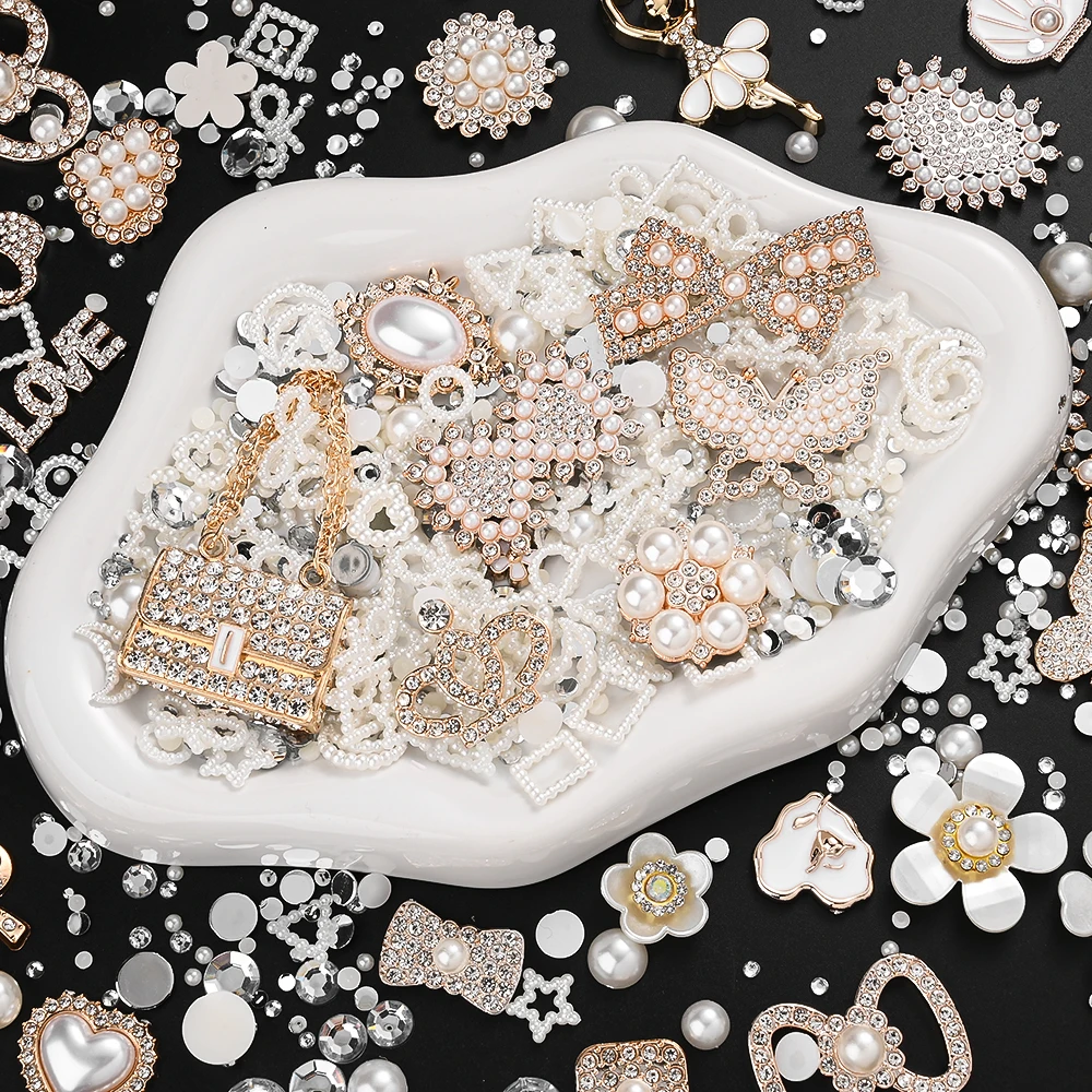 180g Strass-Perlen-Aufnäher-Set mit flacher Rückseite, 3D-Schmetterlings-Dekoration für DIY-Schmuckherstellung, Haar-Accessoires und Schuhdekoration – Detail 6