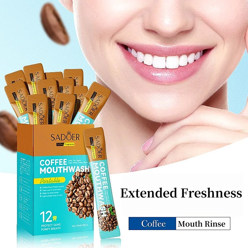 

10ml*20 Coffee Mouthwash Is Rich in Lotus Alcohol, Long-Lasting Freshening Breath, Effectively Improves Bad Breath, and Maintains Dental Stains Problems. It Can Bring Fresh Breath While Maintaining Oral Health. the Small Bag Has Vacuum Packaging Can Be Ca