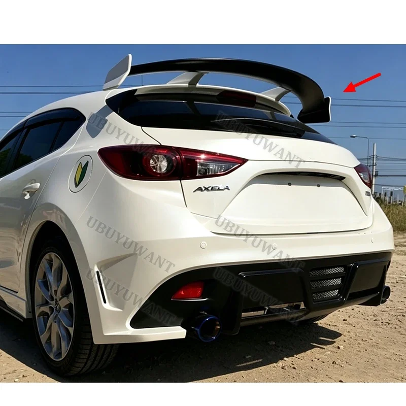 For Mazda3 Axela HATCHBACK CX-4 CX-5 2015-2024 ABS Plastic Performance trunk Highkick Trunk Spoiler Wing