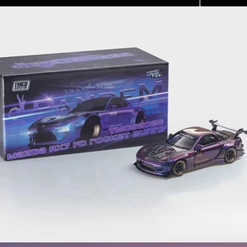 in-stock-1-64-new-product-2026-tmcs-exhibition-rx7-rocket-rabbit-wide-body-chameleon-purple-alloy-static-car-modelgift