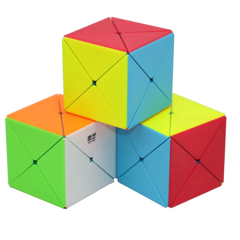 

3pcs/set QiYi Dino Cube 3X3 Magic 2x2x2 X-shaped Speed Cubo Qiyi X Cube Stickerless Professional Puzzle Toys Children's Gifts