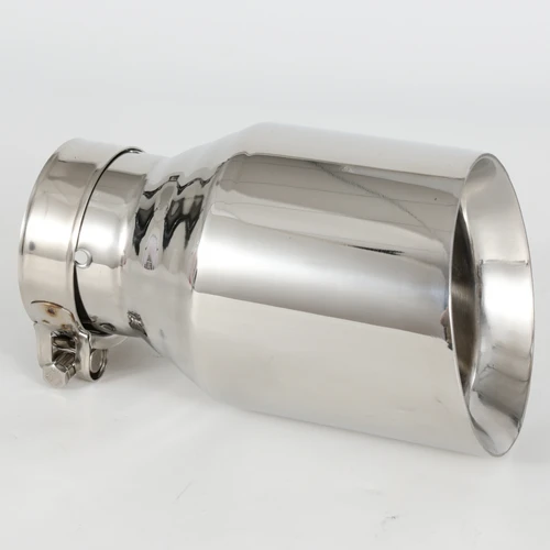 Imagen 2 del producto 1 Uds entrada (63mm) salida (89mm) punta de escape universal de acero inoxidable/tubo silenciador para BMW BENZ AUDI VW accesorios de coche