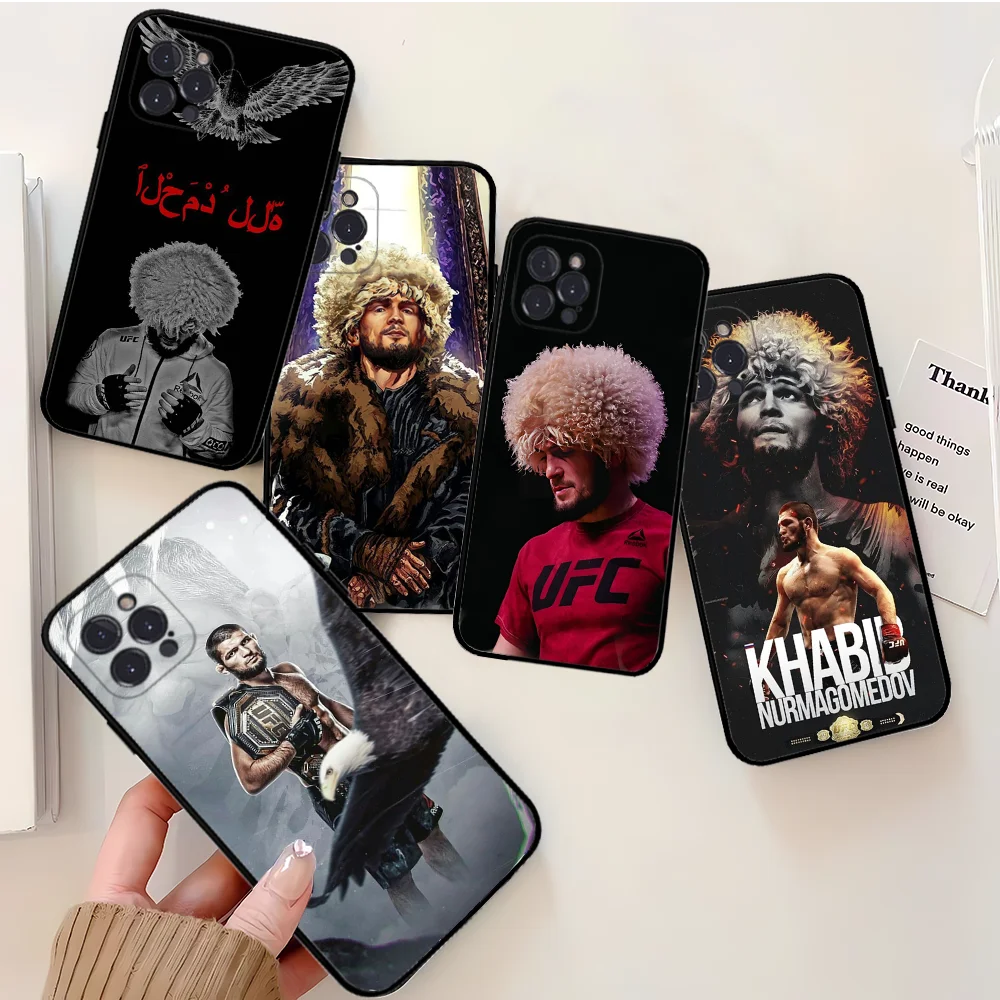 UFC K-Khabib Cool N-Nurmagomedov Phone Case Silicone Soft for iphone 16 15 14 13 12 11 Pro Mini XS MAX Plus X Cover