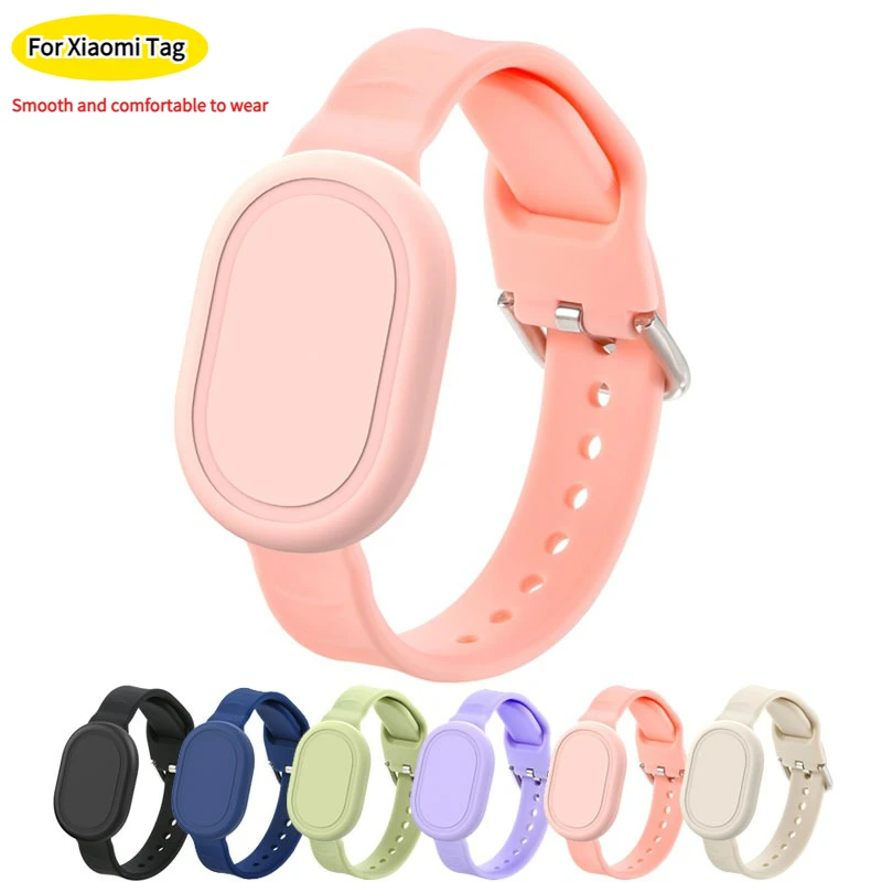

Waterproof Silicone Bracelet Strap Compatible with Xiaomi Tag, Anti-Scratch Hidden Protective Cover for Kids
