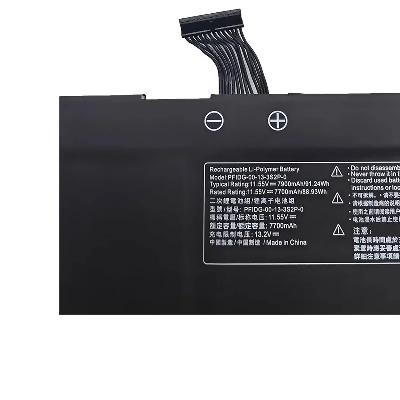New PFIDG-00-13-3S2P-0 Replacement Laptop Battery 11.55V 7700mAh For Erazer Beast X10 Medion Getac Rugged Schenker Series