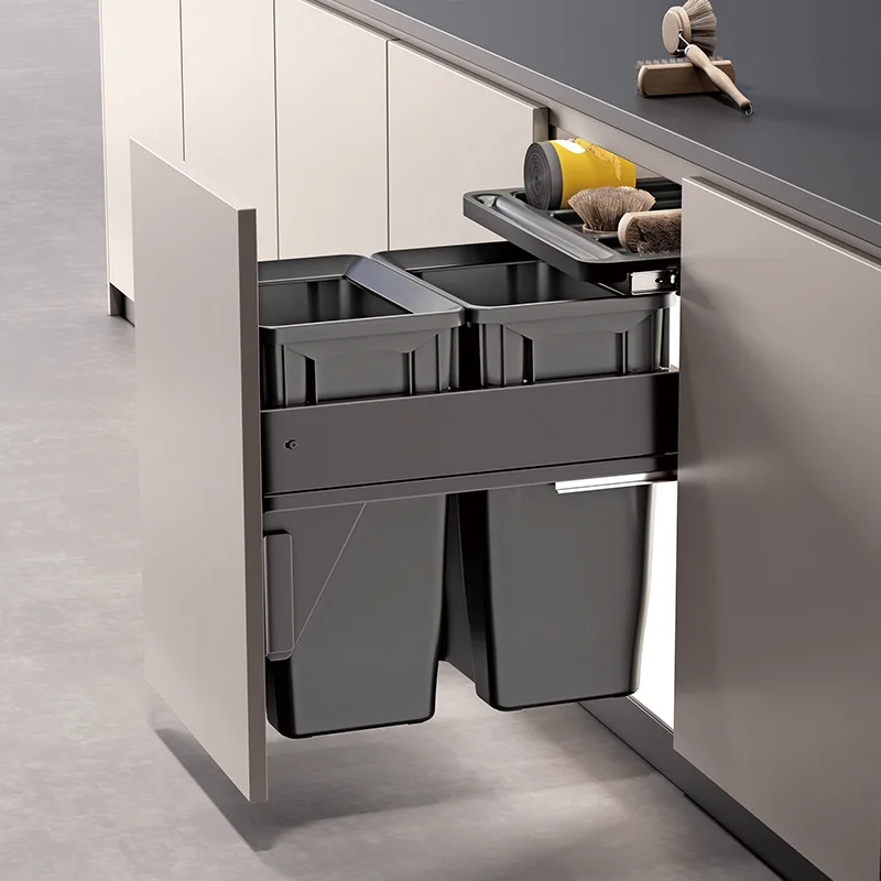 Trash can classification Household Embedded trash can Cabinet classification Bucket Hidden trash