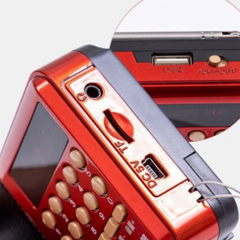 راديو A62 متعدد الوظائف FM المسنين المكونات في راديو آلة المحمولة مريحة مشغل عملي