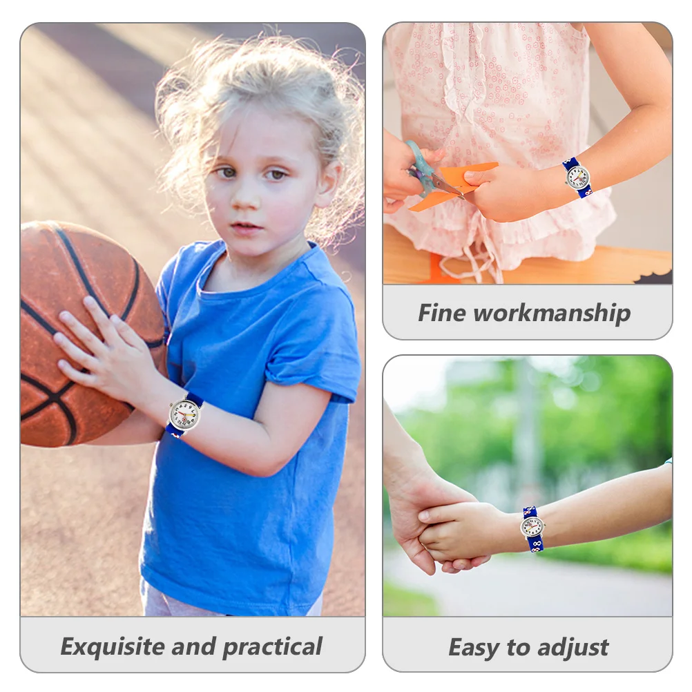 1 個子供用腕時計防水漫画サッカーデザイン子供用腕時計クォーツかわいい快適なギフト子供用腕時計