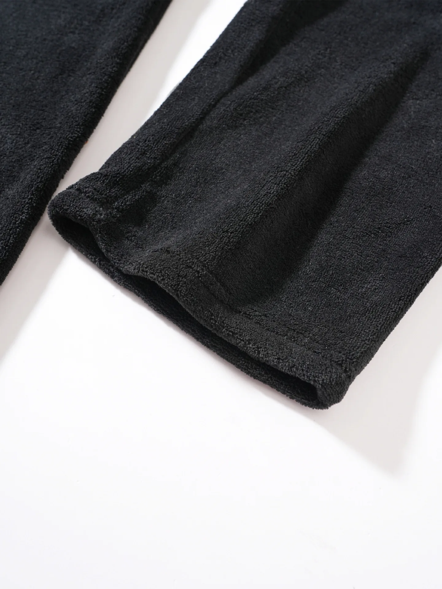 Herren Weiches Warmes Flanell Zweiteiler Set Übergroßer Kapuzenpullover mit Kordelzug Lose Hose Lässige Hauskleidung Herbst Winter Tägliche Kleidung – Detail 11