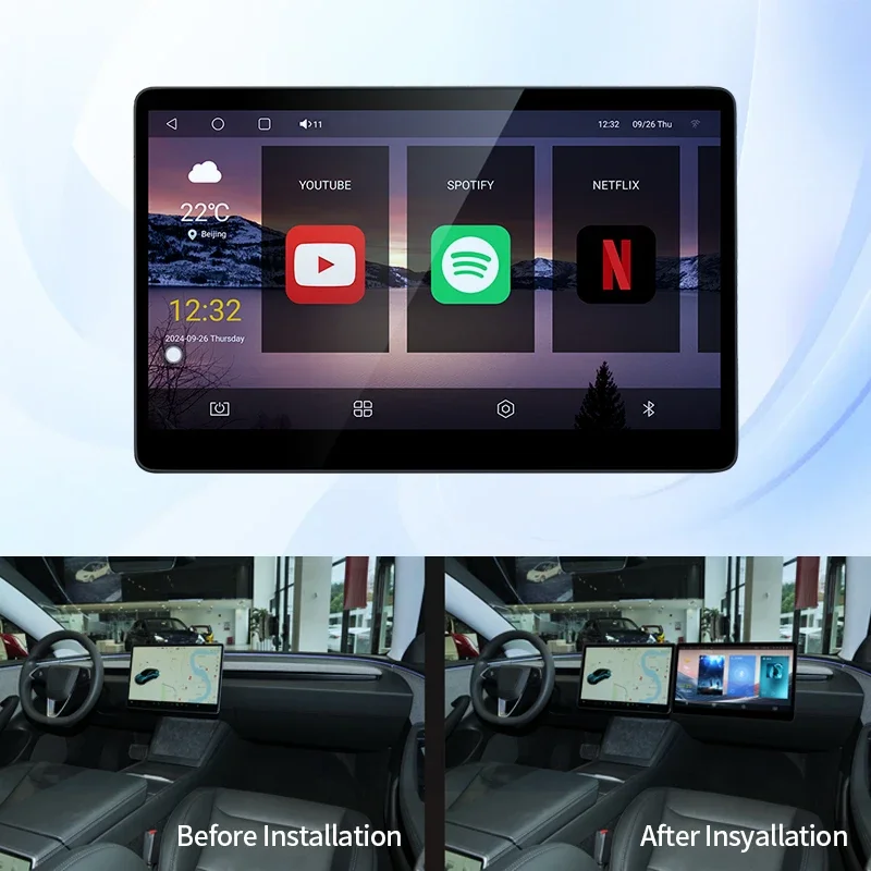 Android 13 Car Tablet Computer for Tesla Model 3 Y Co Pilot Passenger Entertainment Display Touch Screen Multifunctional