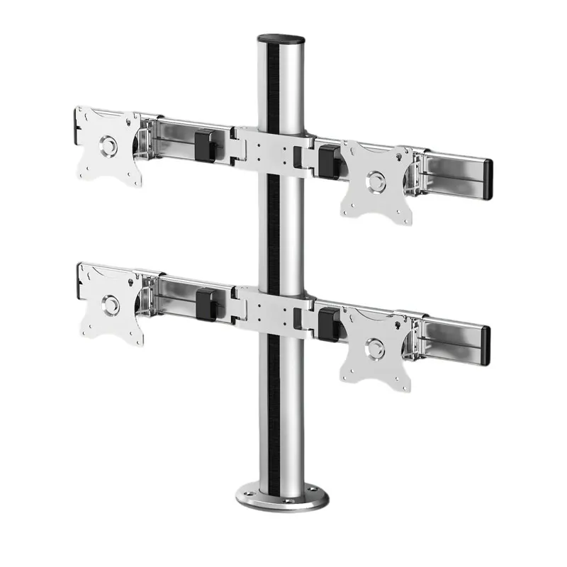 Pinhole type four-screen metal display bracket, adjustable height, strong load-bearing