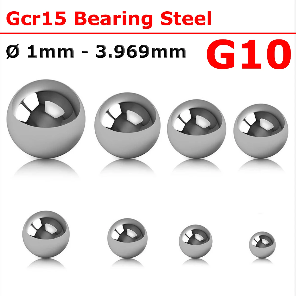 

GCR15 Solid Balls Ø 1mm - 3.969mm G10 High Precision Bearings Rolling for CNC Bike Bicycle Cycling Chrome Steel Round Smooth