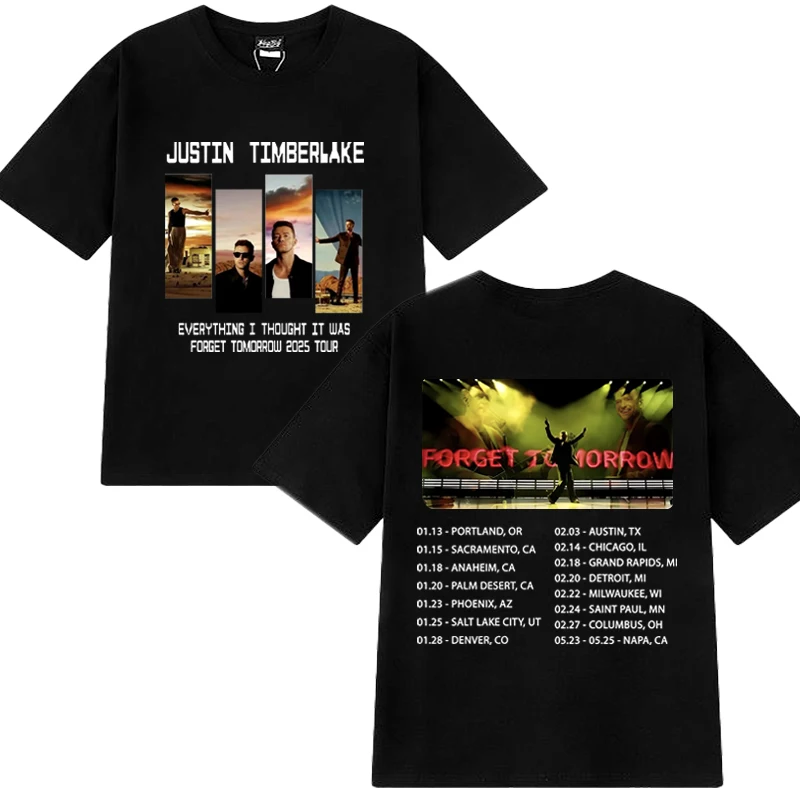 

Limited Justin Timberlake Tour 2025 Graphic T shirts New Unisex vintage Y2k short sleeve T-shirt Men Women 100% Cotton clothing