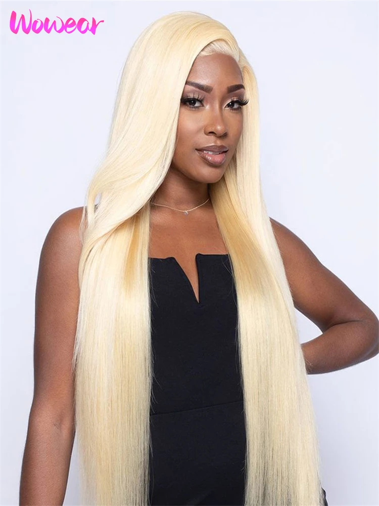 

Wowear 30 Inch Hd 613 Bone Straight 13x6 Lace Front Human Hair Wig Color 200% 13x4 Blonde Frontal Wigs For Women Human Hair
