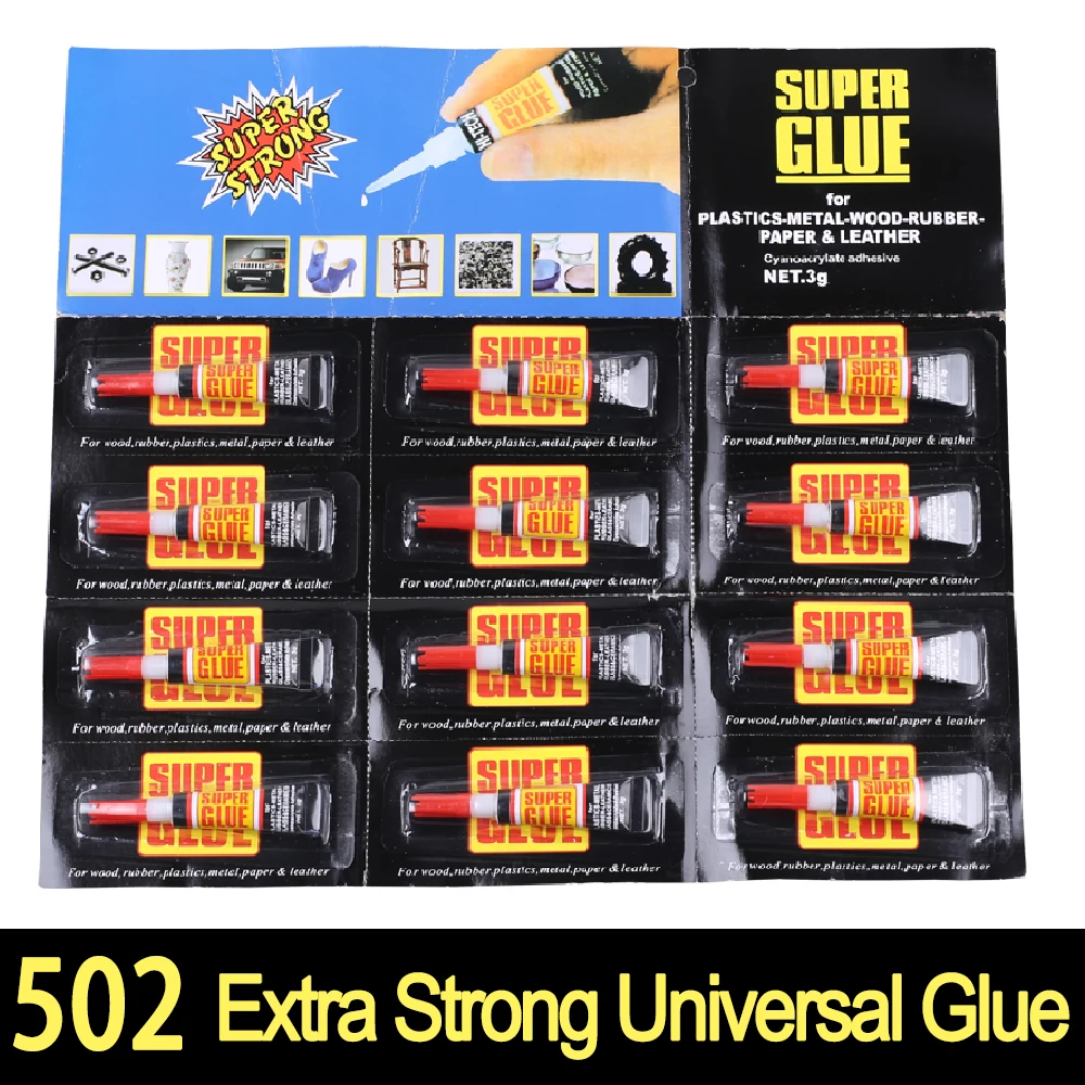 Professional Super 502 Glue Instant Extra Strong Cyanoacrylate Fast Adhesive Textile Wood Glass Fabric Plastic Metal AB 401 Bond