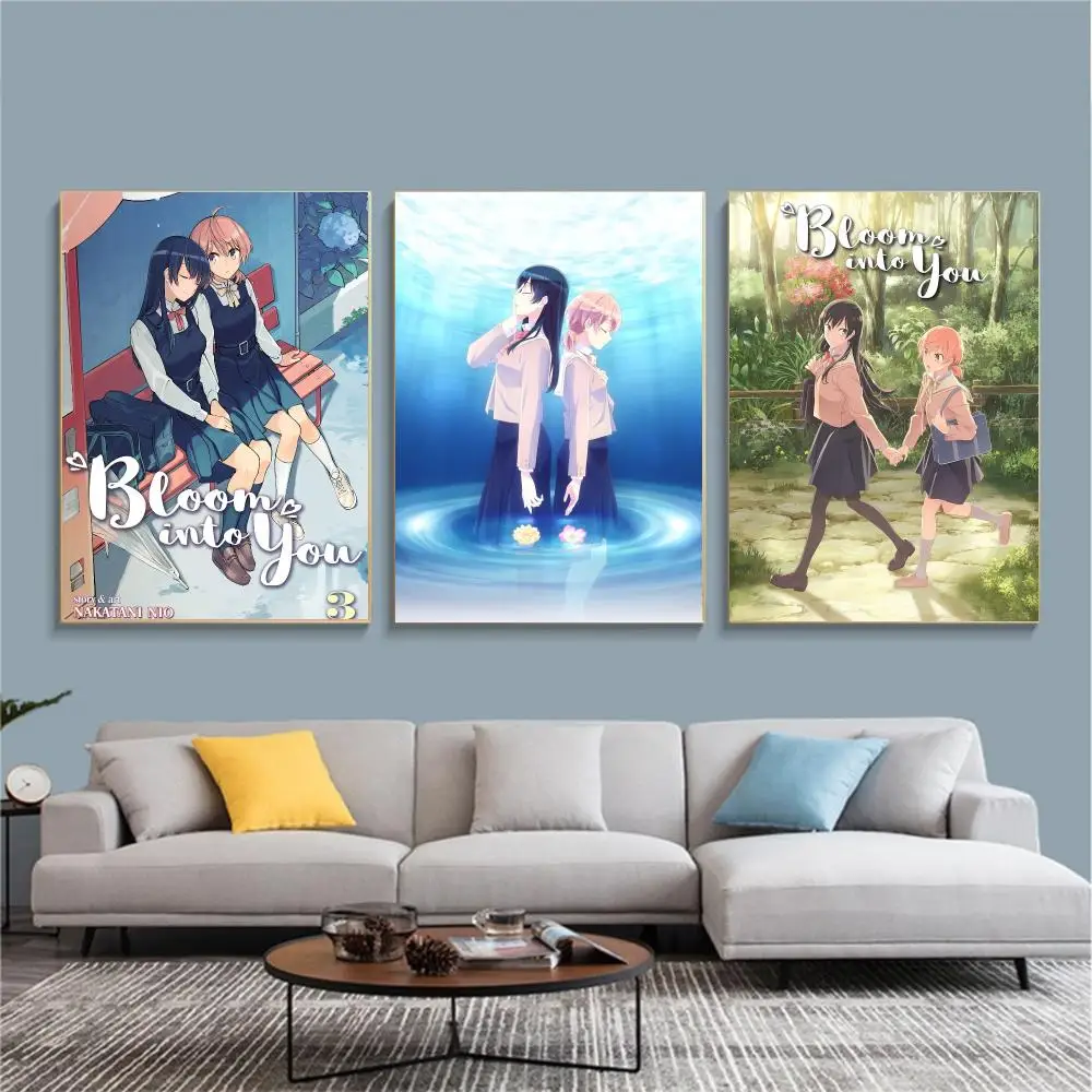anime B-Bloom Into You-U Painting Calligraphy Nature Inspired Artwork for Living Room  Home Decoration