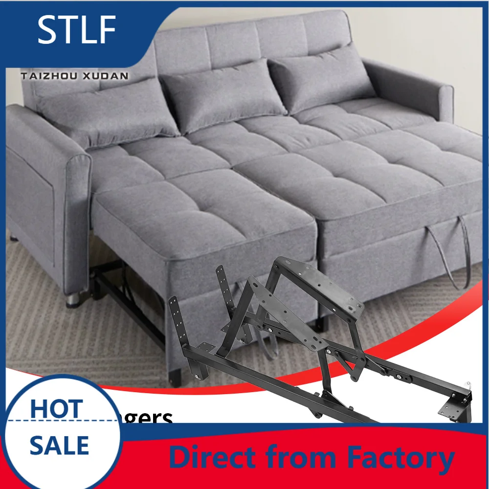 stlf Functional Steel Sofa Bed Drawers Hidden Hinge Space-Saving Slide Mechanism Sturdy Durable Modern Design Living Room Easy