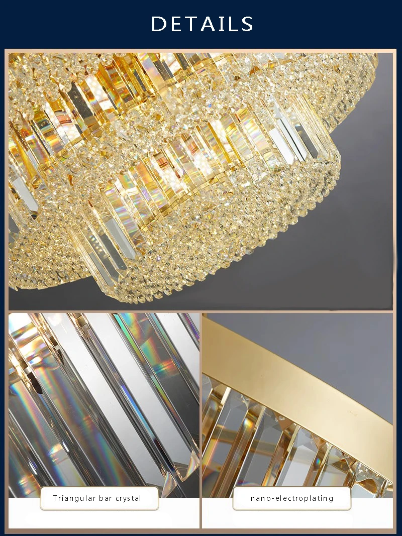 Imagem -05 - Nordic Cristal Lustre Nórdico Luxo Nórdico Decoração Home Grande para Sala de Estar Villa