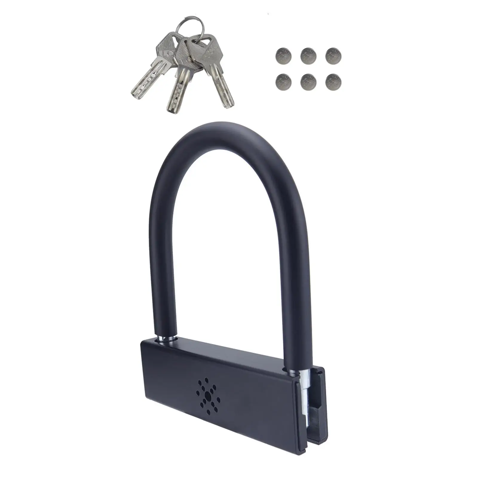 Alarm U Lock Waterproof Outdoor Cycling Paddle Lock with 3 Keys for Bicycles Motorbike Motorcycle Gate Mountain Road Bike