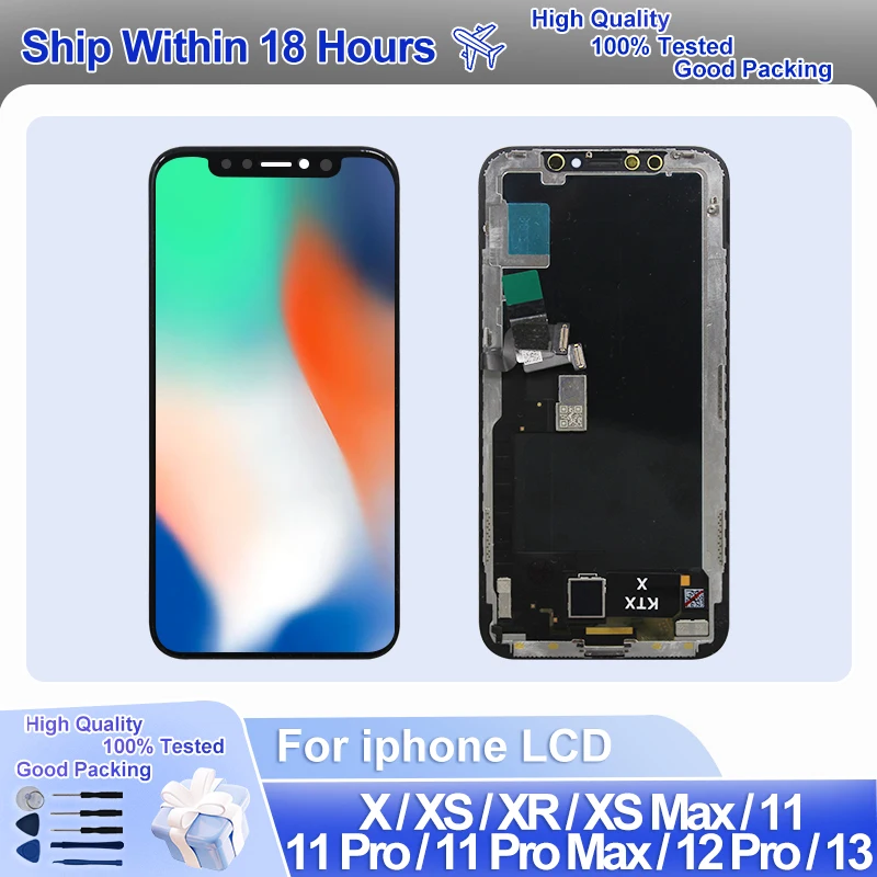 OLED INCELL For iPhone X XR 11 LCD Display 11 PRO MAX 12 Pro XS MAX Digitzer For iPhone 12 13 Mini 14 PLUS LCD Touch Screen Part