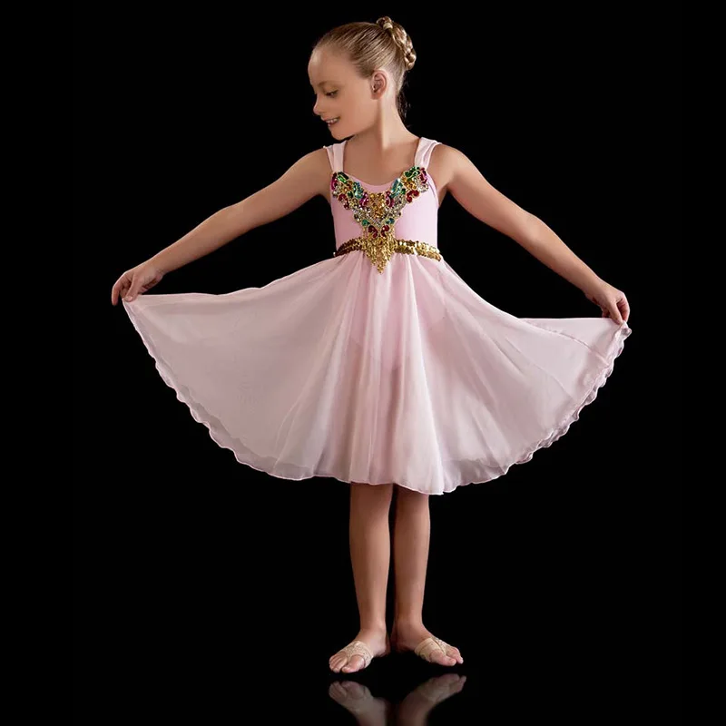Summer Ballet Girl Dress Mommy and Me Dresses Women Dance Costume Vestidos Mother Kids Family Matching Outfits Girls Clothes