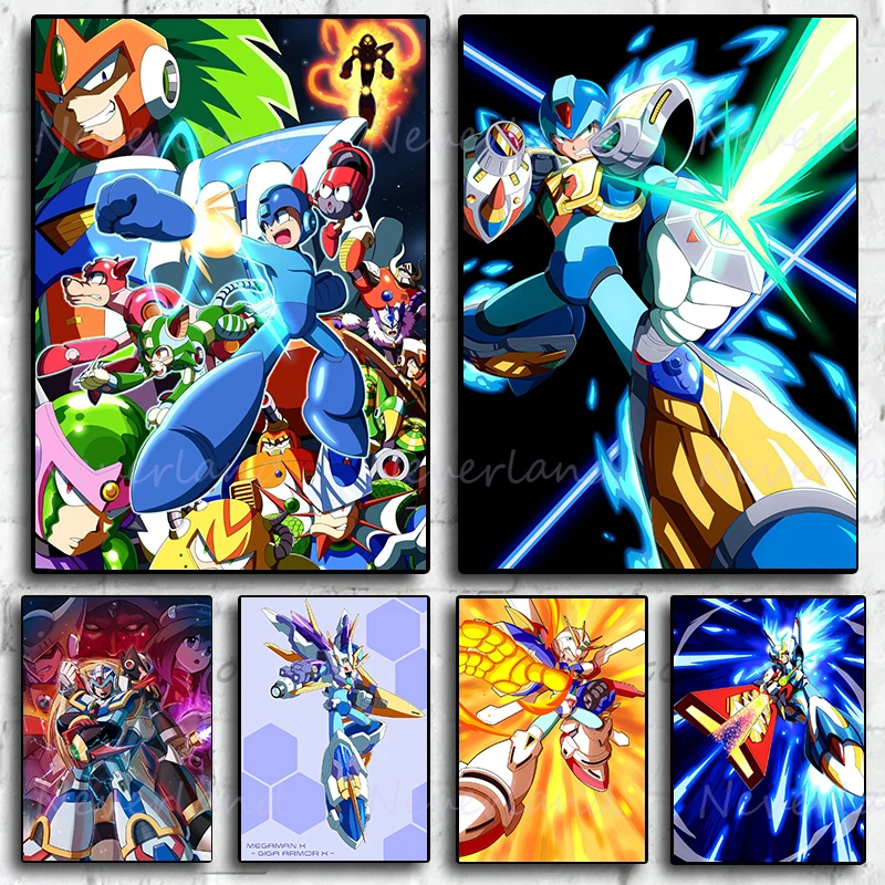 Classic Electronic Games Rockman Megaman X Zero Anime Posters Canvas Painting and Prints Wall Art Picture for Bedroom Home Decor