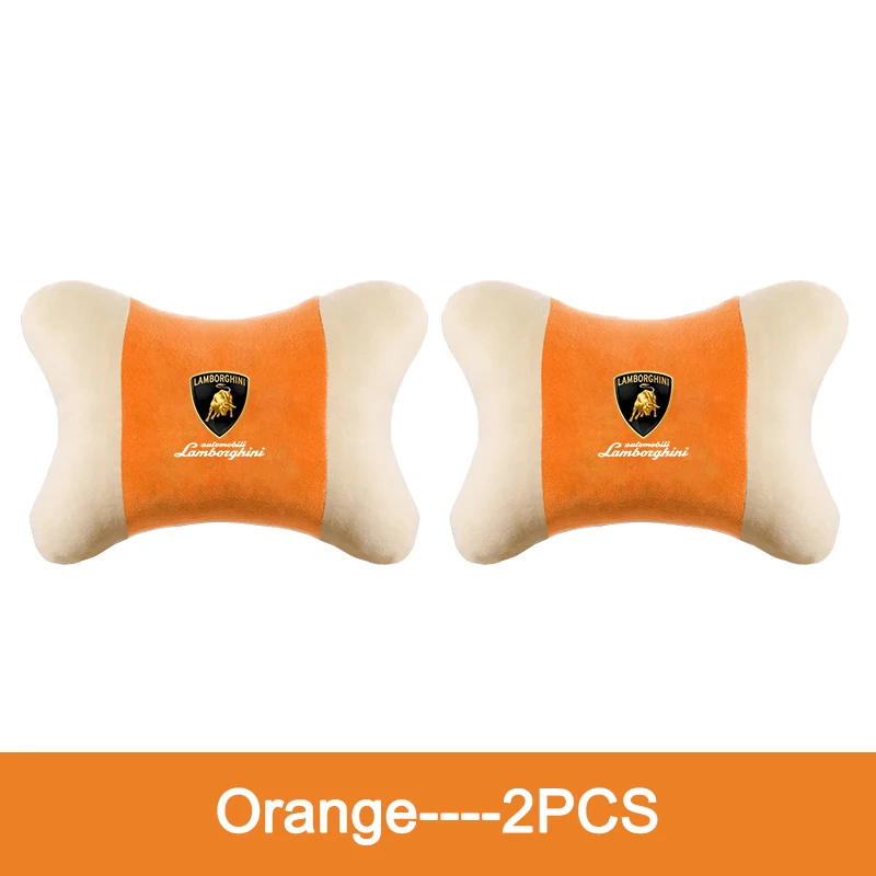 2pcs High quality For Lamborghini Urus Huracan Aventador Car Headrest Neck Pillow Auto Seat Head Support Pad Protector Cushion