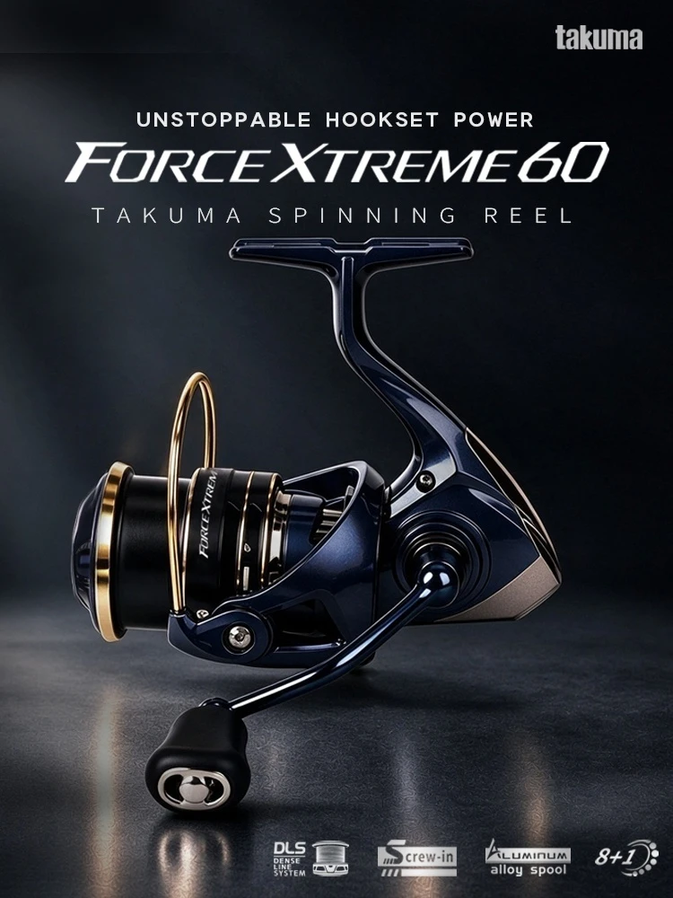 TAKUMA FX60 Standard Spinning Reel Carbon Body Smooth Long Cast Fishing Tackle For Lure Freshwater Saltwater Anglers