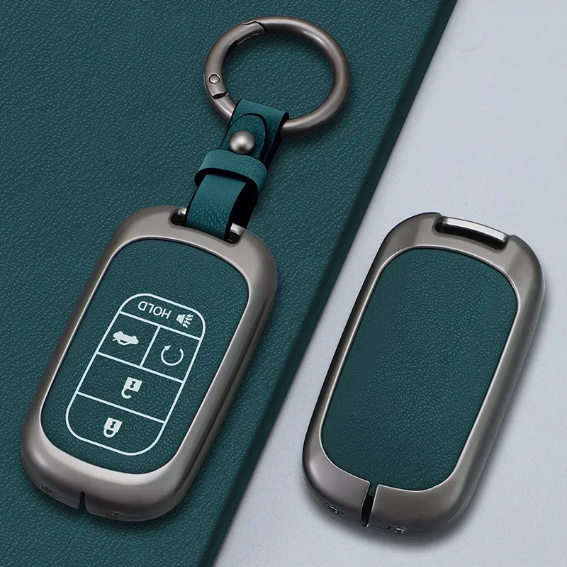

For Honda CIVIC 11th Gen VE-1 Accord Pilot CRV Freed Vezel HRV 2021-2024 - Zinc Alloy+Silicone Full Cover Key Case Anti-Scratch